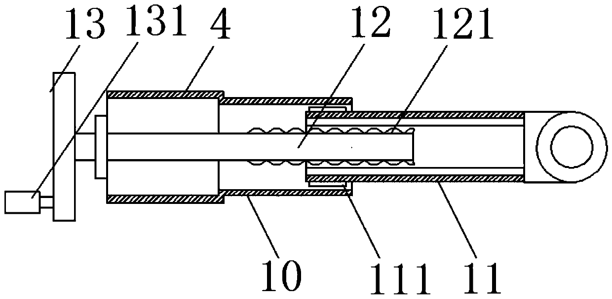 Concrete stirring device with inclination-angle-adjustable discharge port