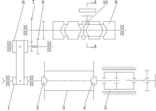 Transmission mechanism of small-section strip steel coiling machine