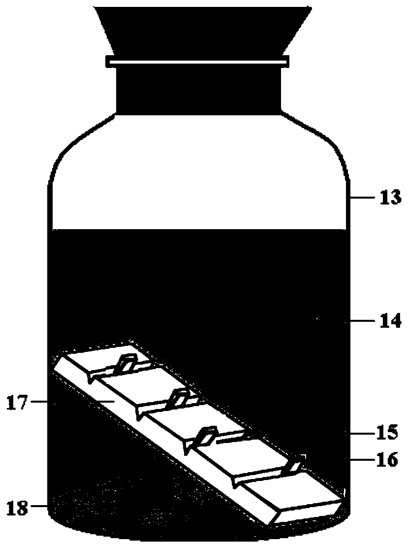 A device for spontaneous nucleation and growth of dast crystals at the bottom of a square pyramid