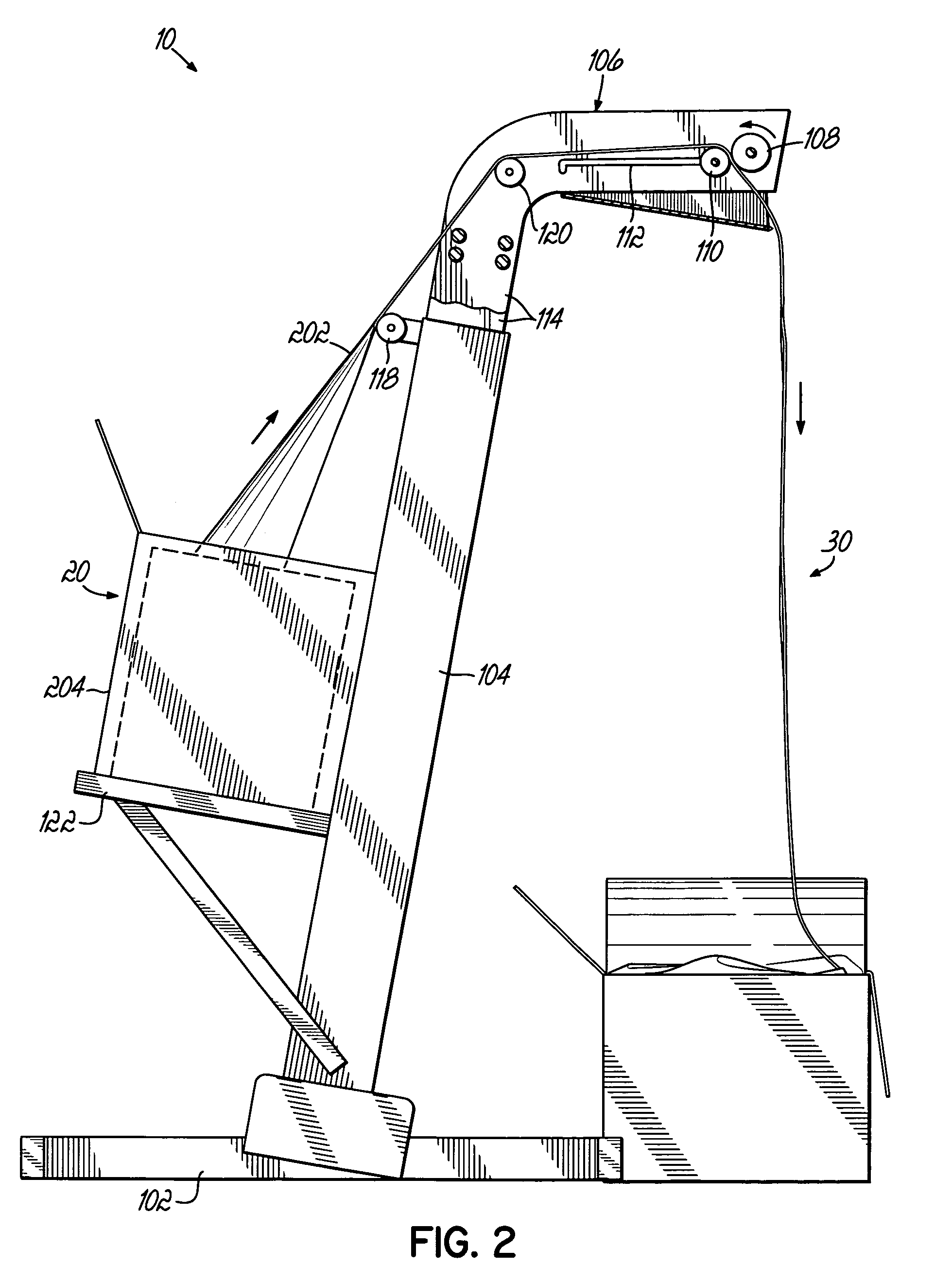 Cushioning product, machine and method