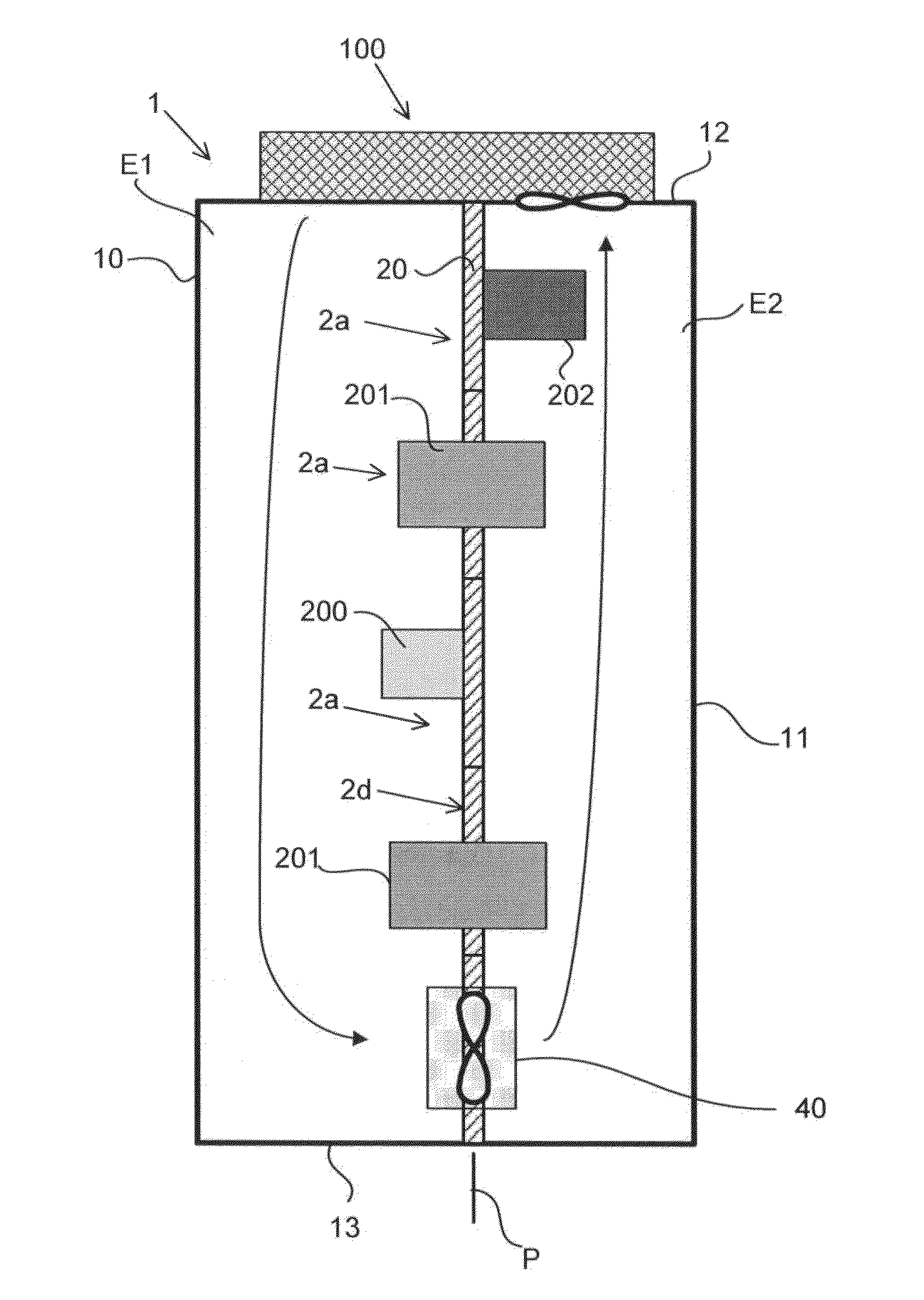 Electrical cabinet with improved heat dissipation