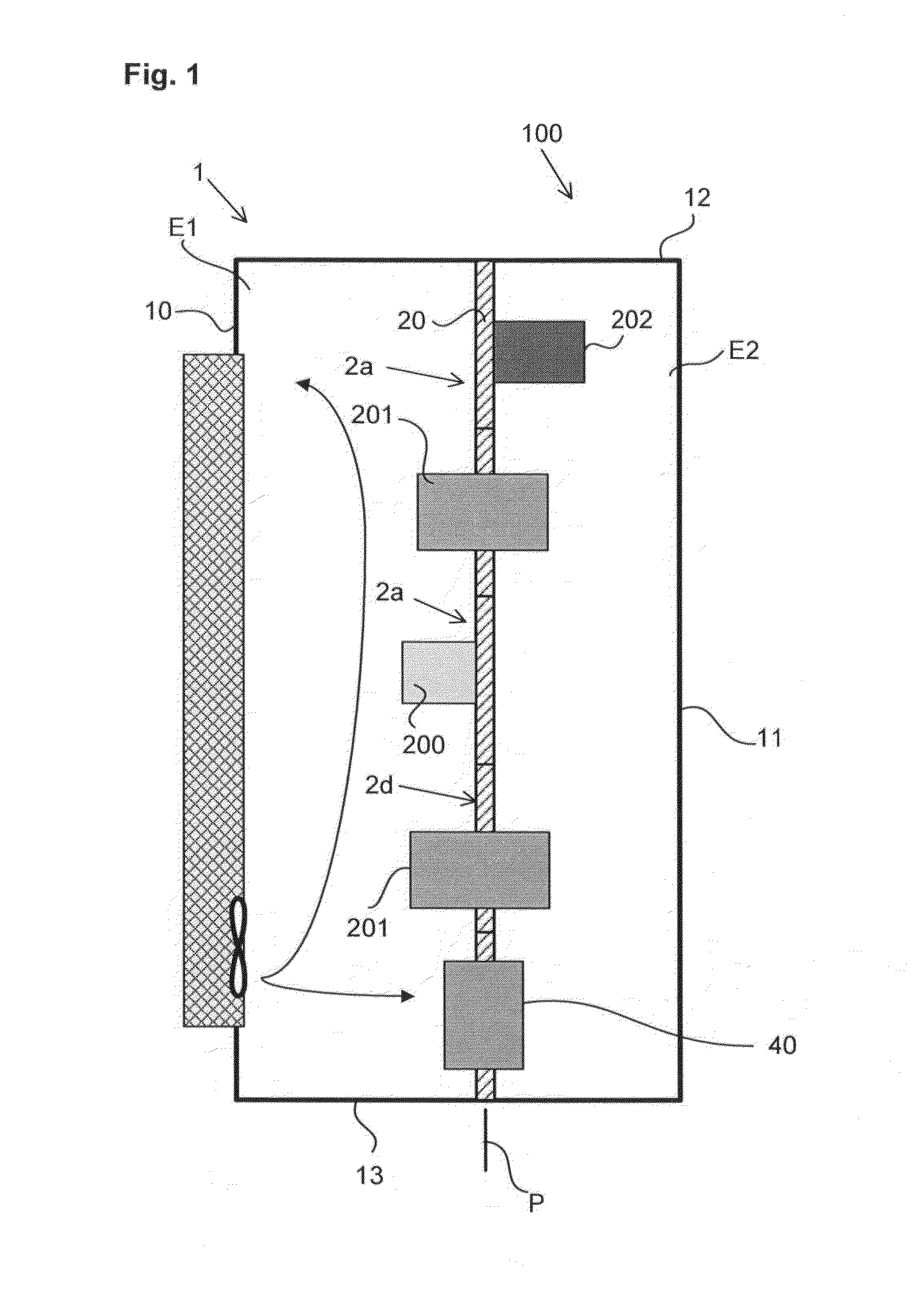 Electrical cabinet with improved heat dissipation