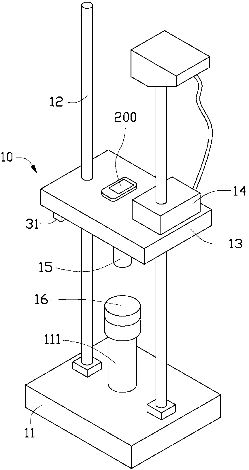 Shock testing machine and shock testing method