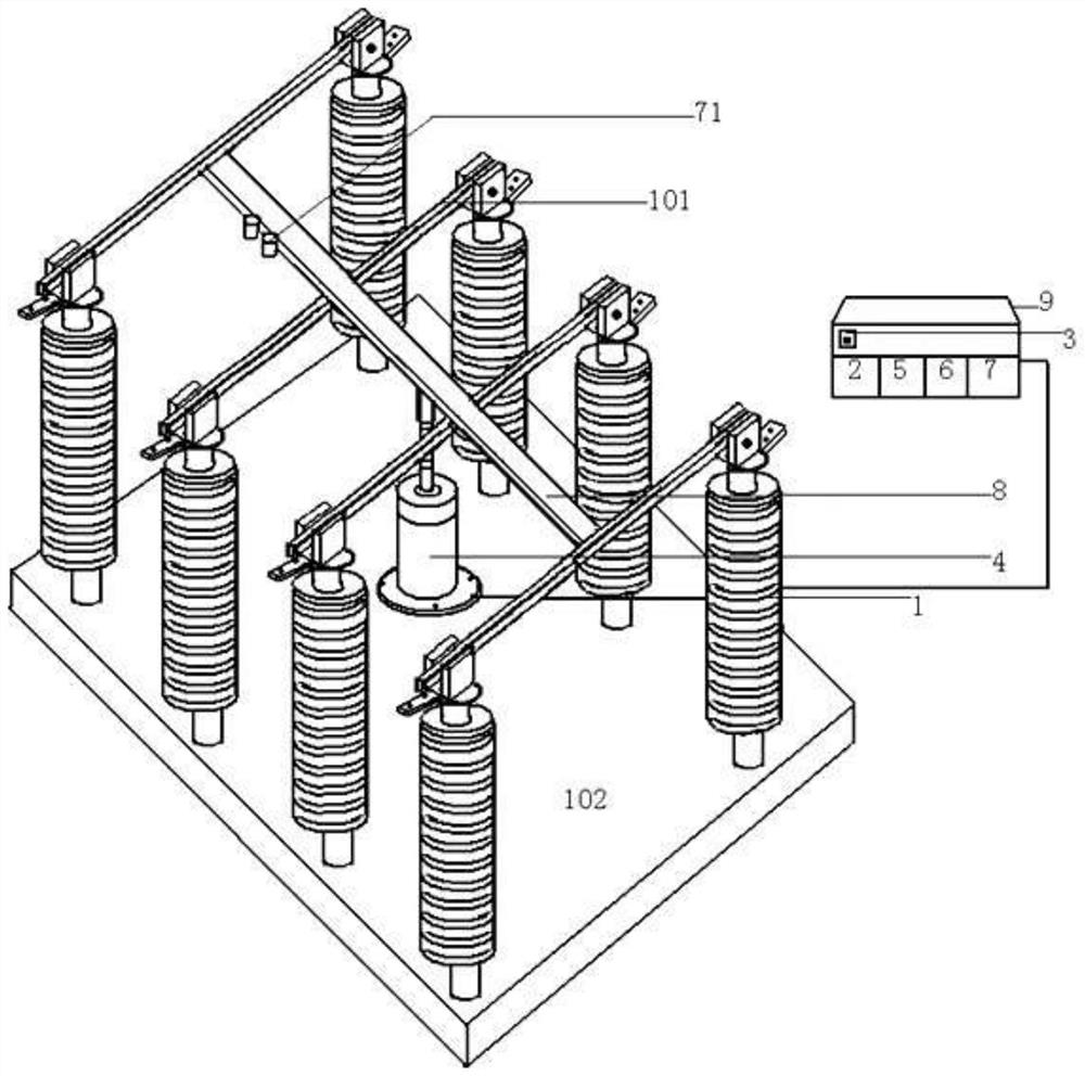 An automatic control device for a power isolation switch