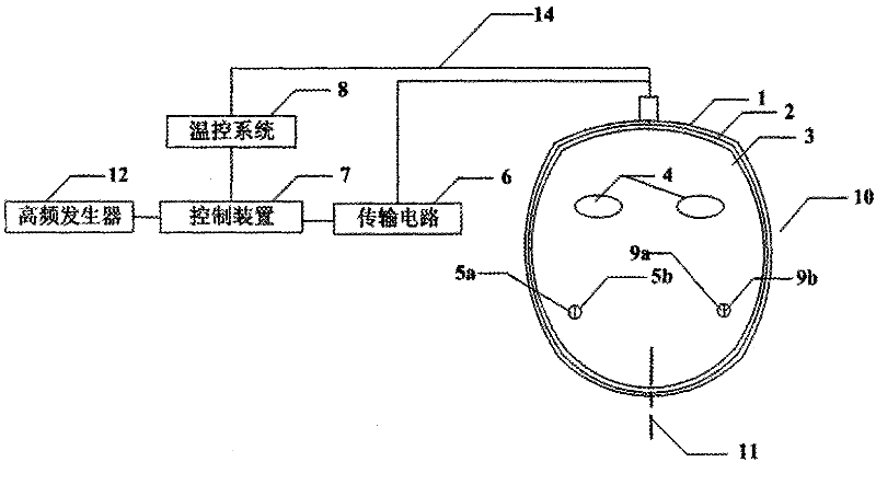 Beauty treatment device for face skin treatment