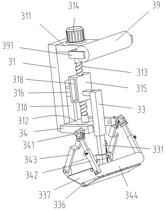 Paving device for all-terrain paving robot