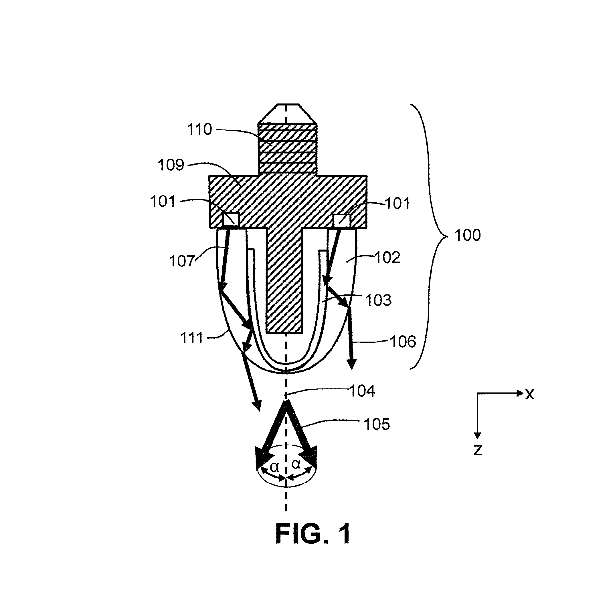 Light bulb with omnidirectional output