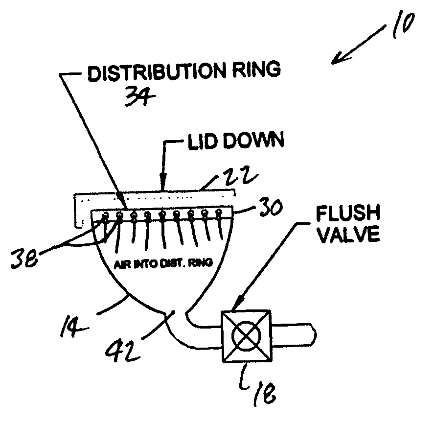 Vacuum toilet assembly