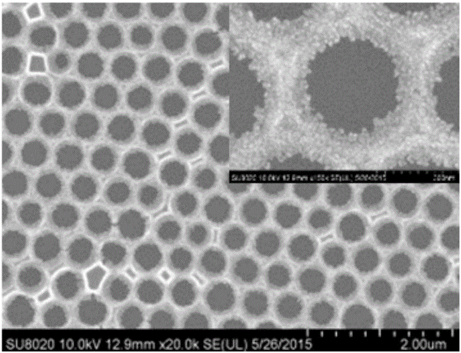 Graphene oxide modified orderly porous zinc oxide composite film and preparation method thereof