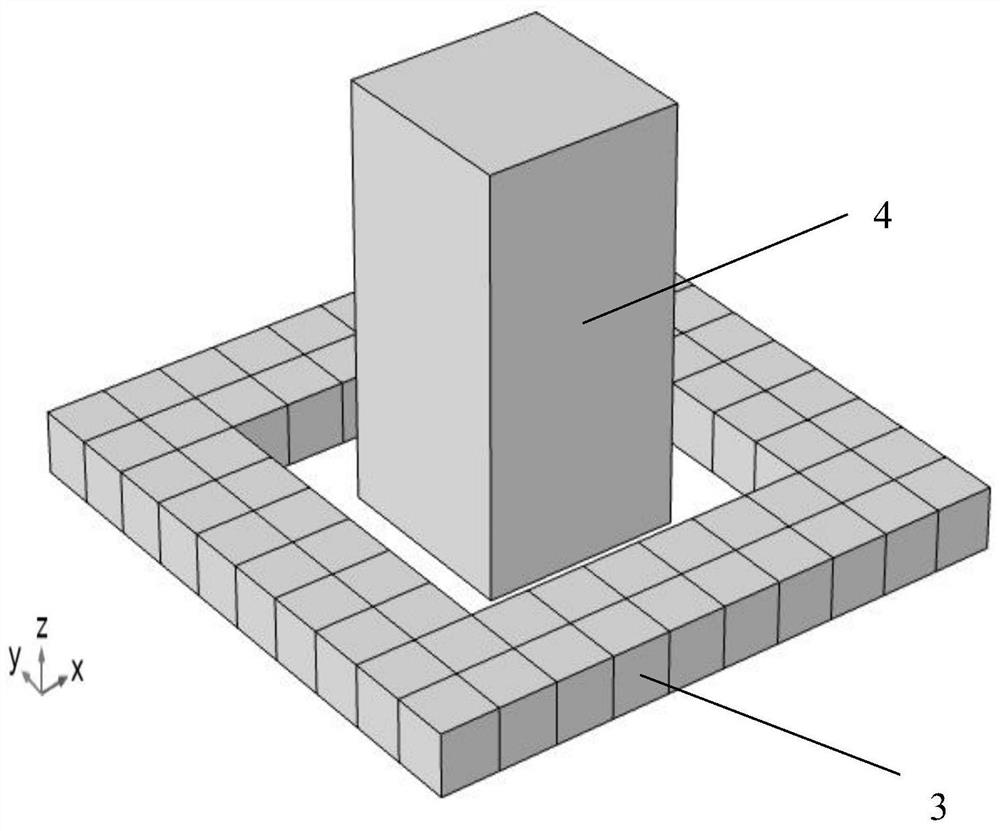 Low-frequency wide-band-gap seismic metasurface structure containing depleted uranium