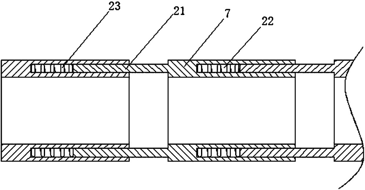 Architectural decoration rotary table driving adjustable water pipe routing notching device