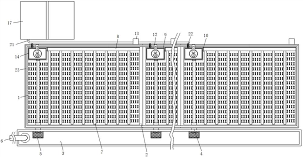 Device and method for facilitating fertilization and insect killing in rice and fish comprehensive breeding