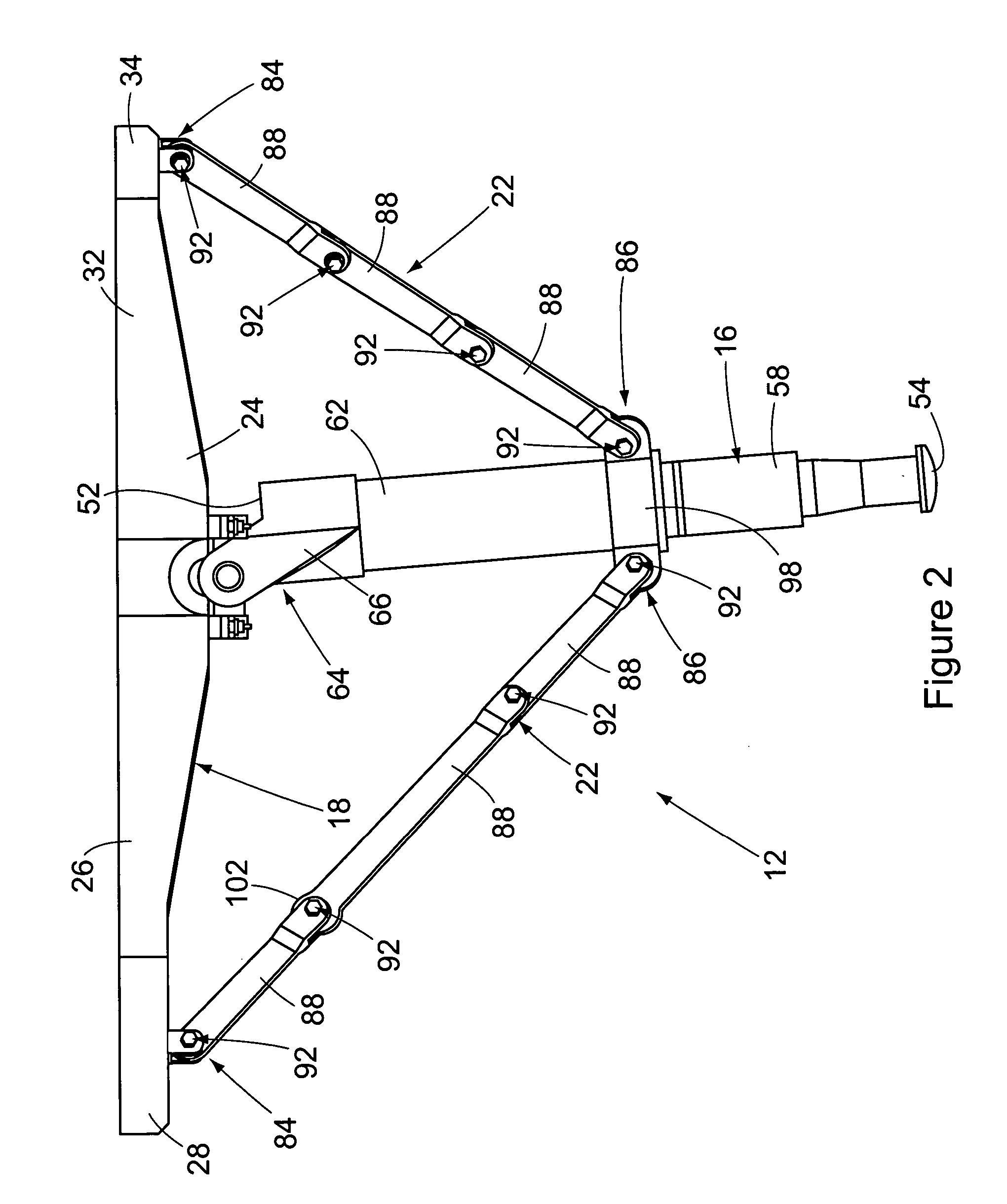 Landing assist apparatus eccentric bushing