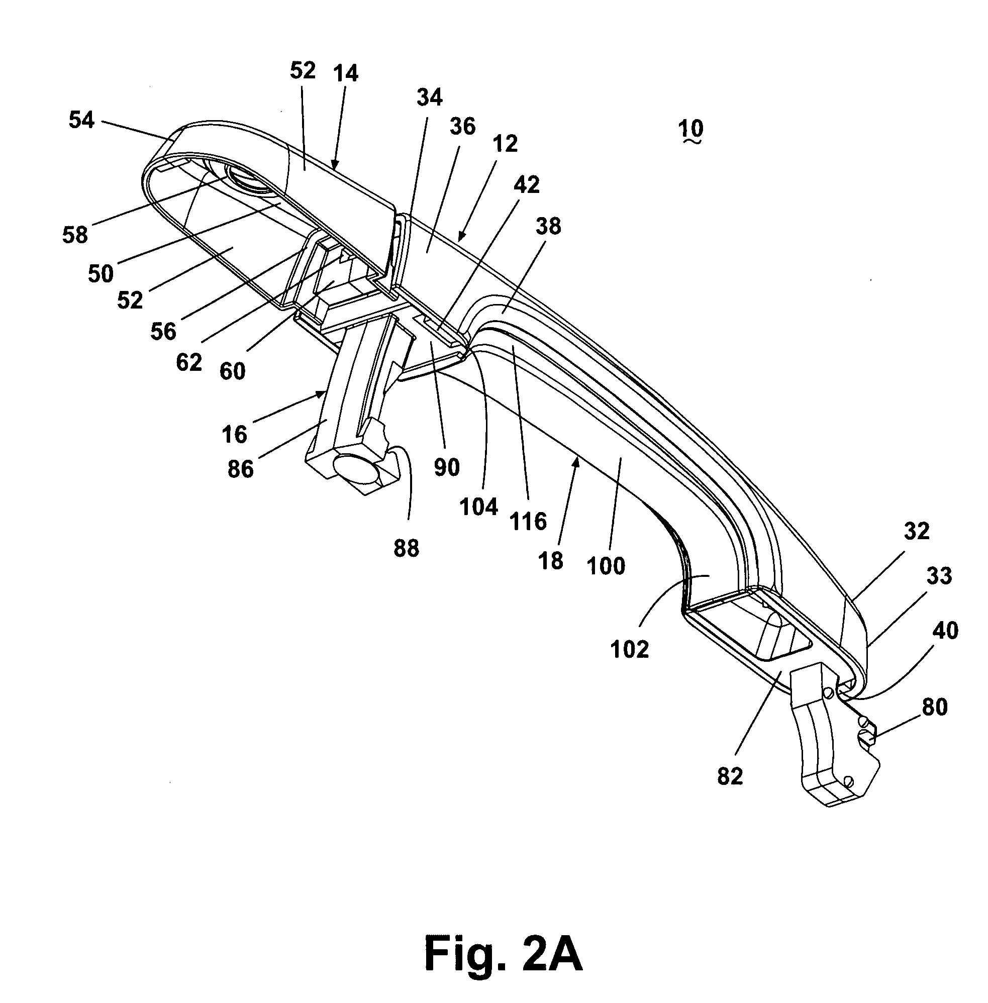 Vehicular door handle including secondary latch