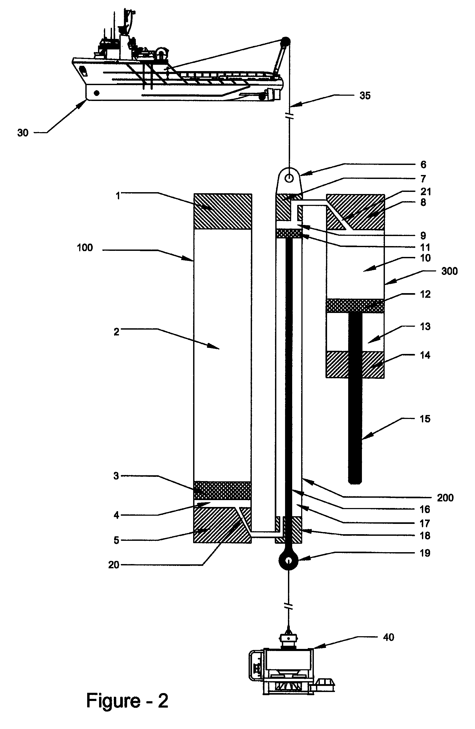 Depth compensated subsea passive heave compensator