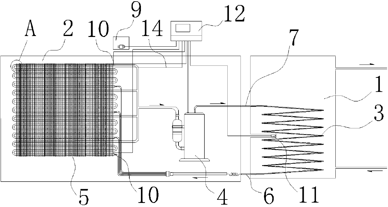 Ultralow-temperature air energy heat pump set and using method thereof