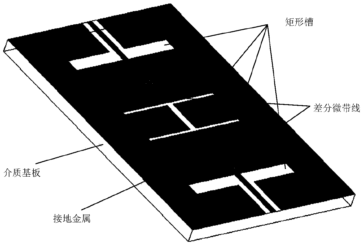 Single-layer broadband filtering function fused high-gain CPW differential antenna