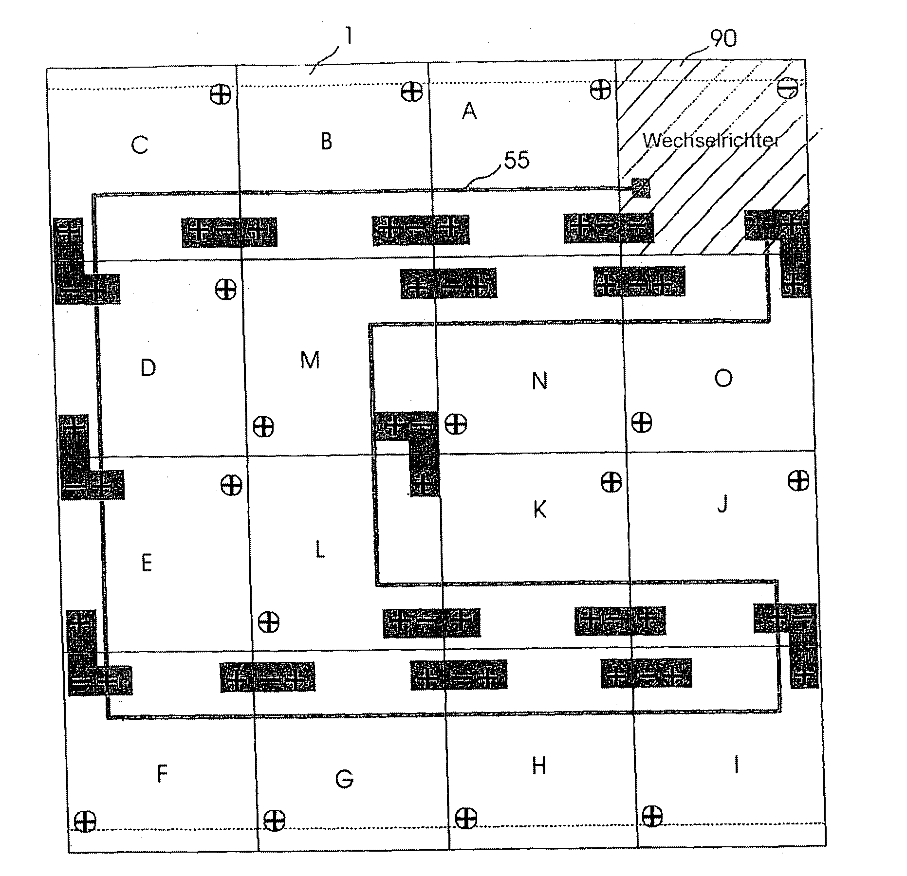 Solar Power System with a Number of Photovoltaic Modules