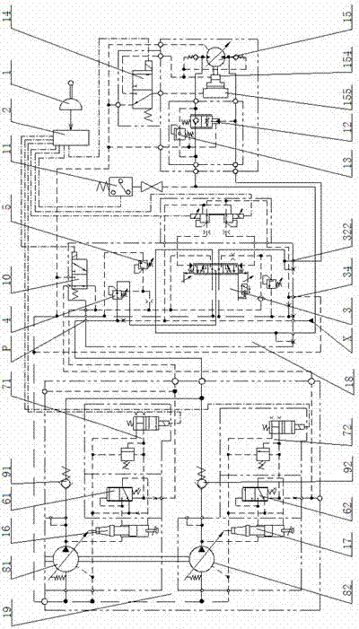 Crane hydraulic system for load sensitive ship