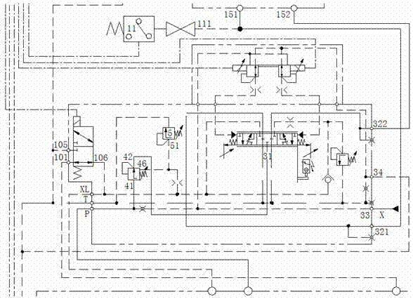 Crane hydraulic system for load sensitive ship