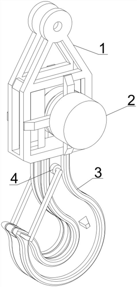 A hook device for integral erection of a high-voltage transmission line iron tower and its use method