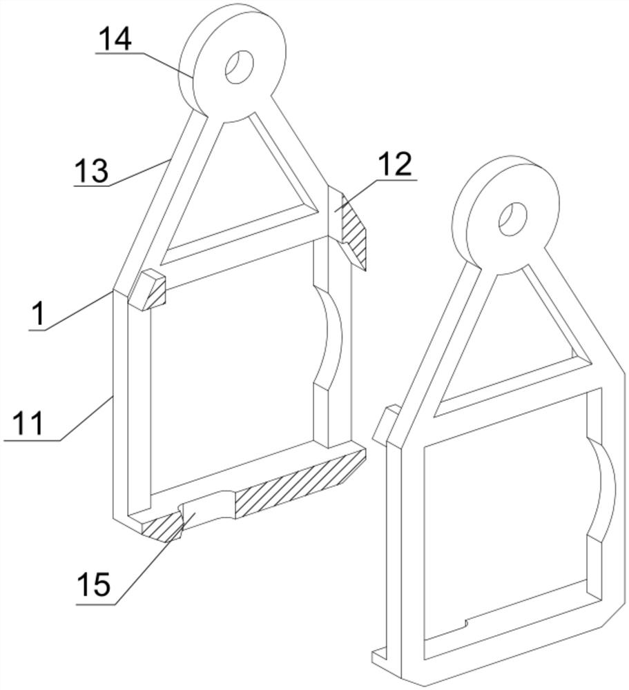 A hook device for integral erection of a high-voltage transmission line iron tower and its use method