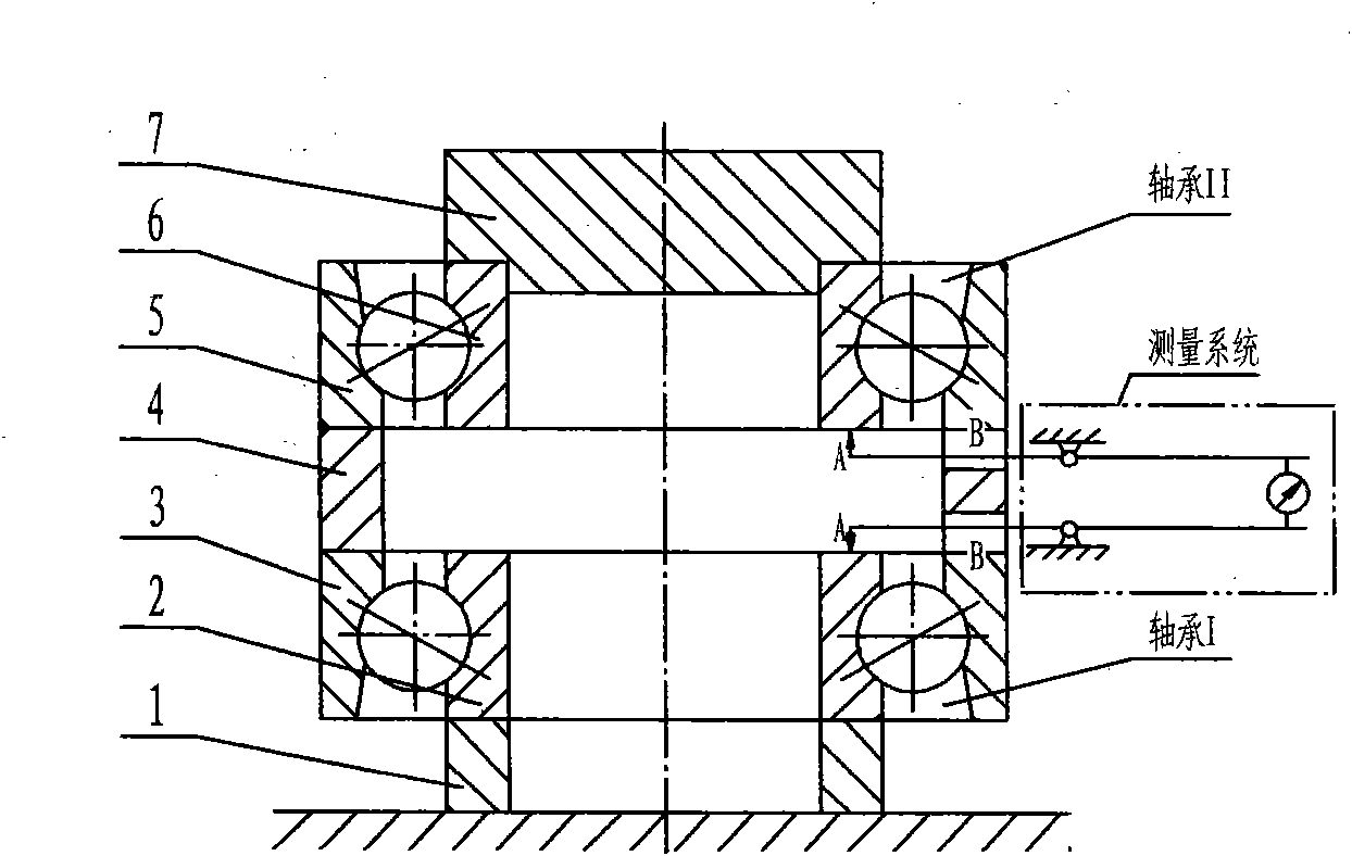 Method for measuring axial clearance and preload clearance of back-to-back angular contact ball bearings