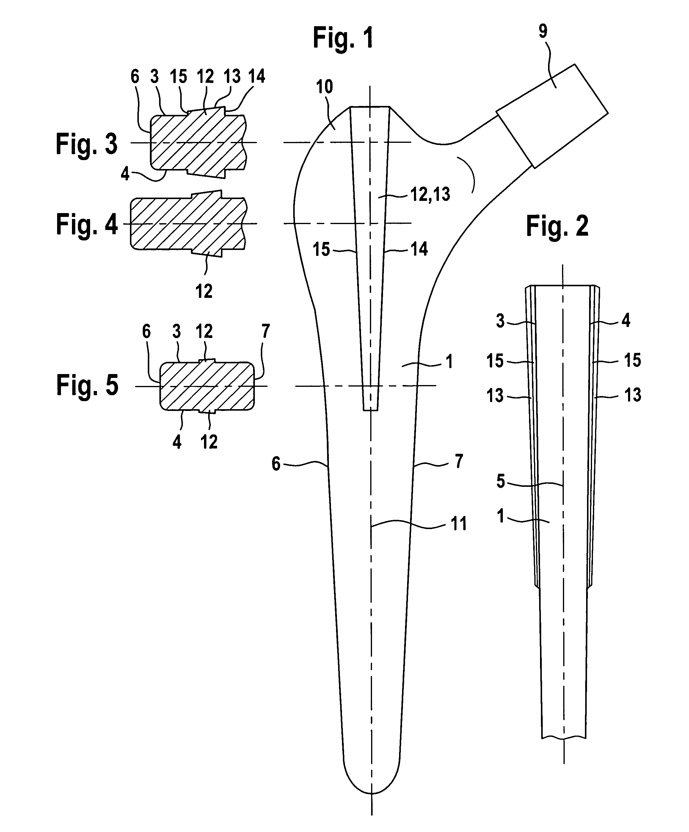 Hip prosthesis provided with a shaft inserted into the femur