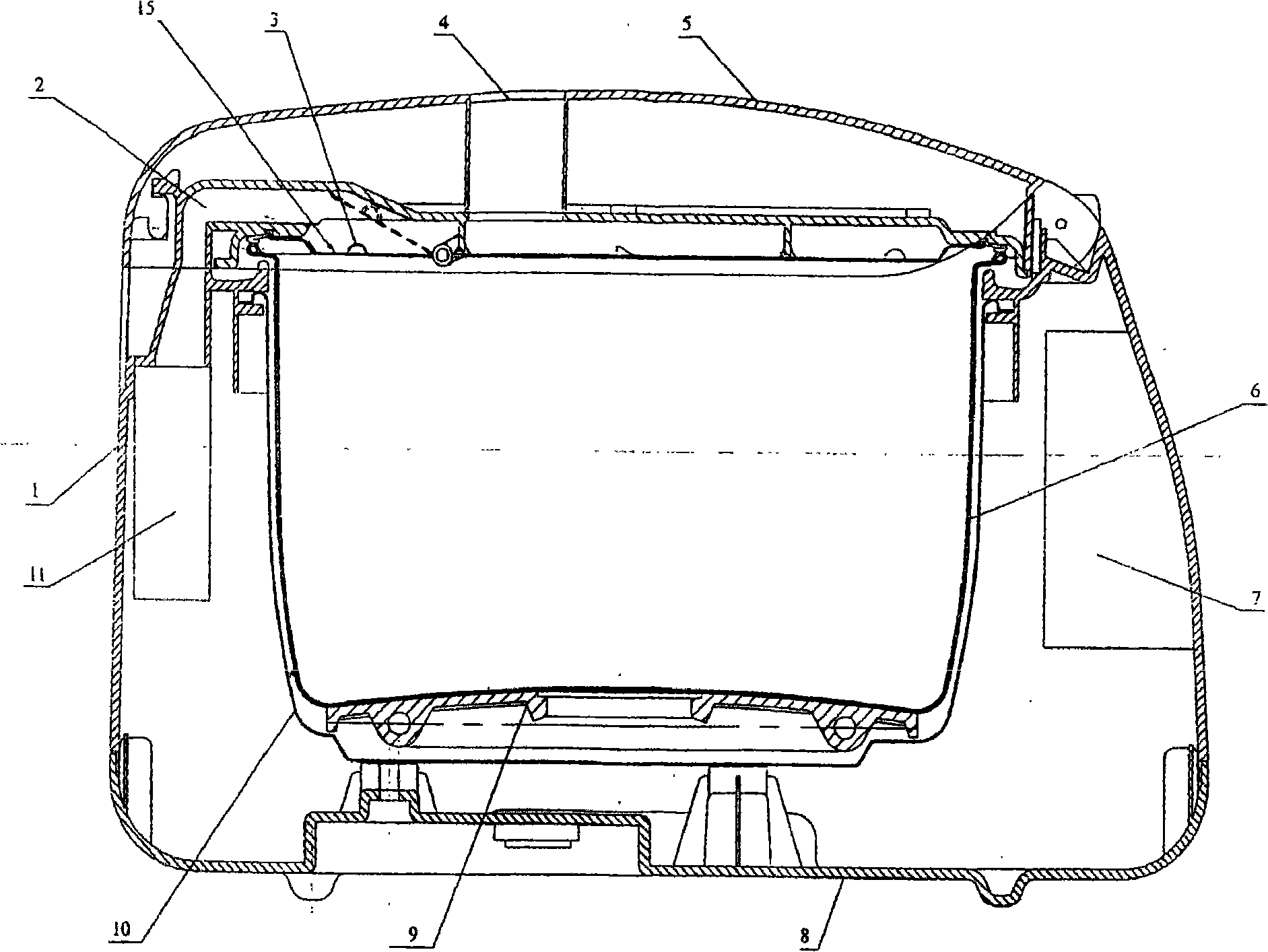 Overflow-preventing energy-saving pot