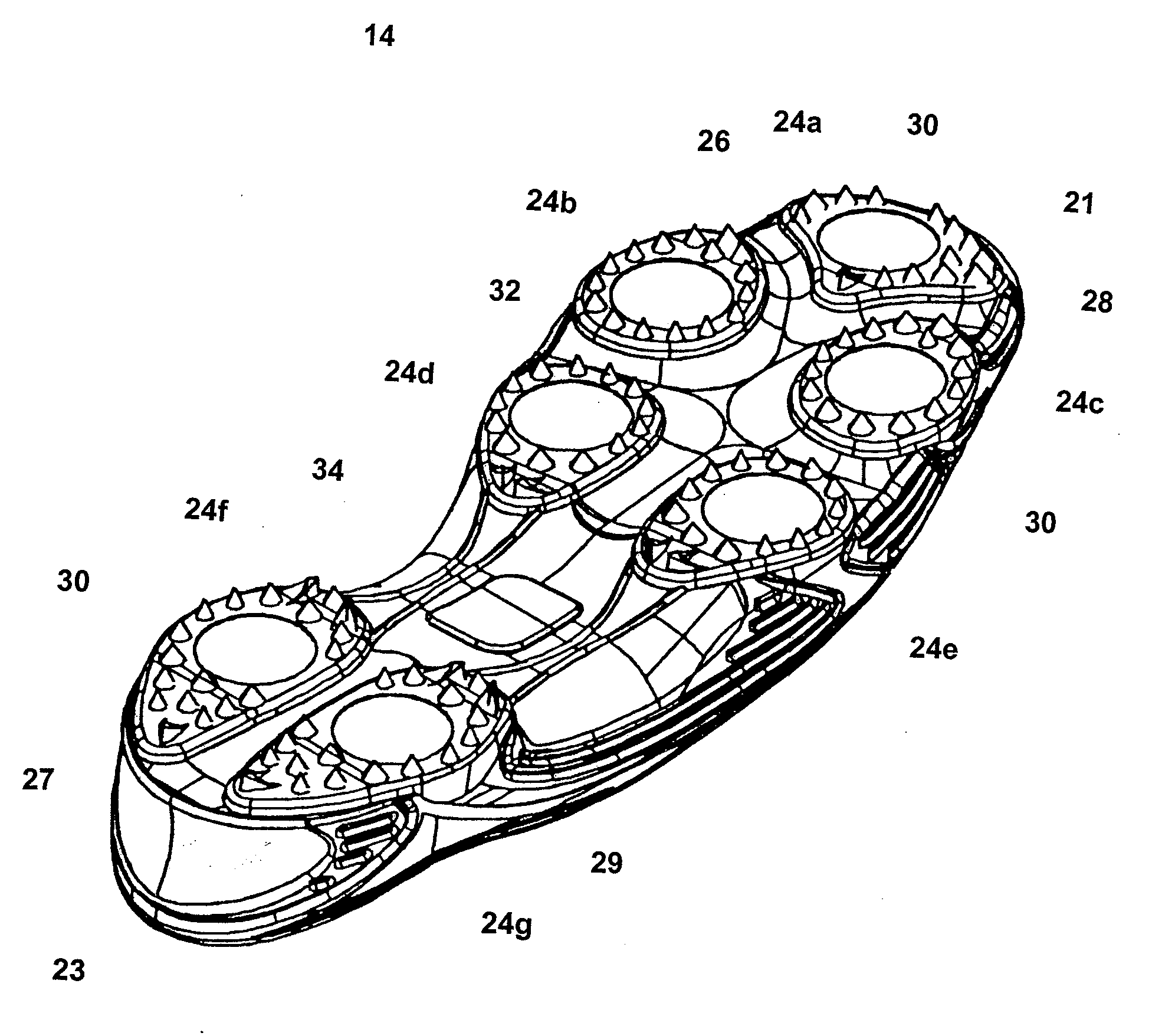 Golf shoe outsole