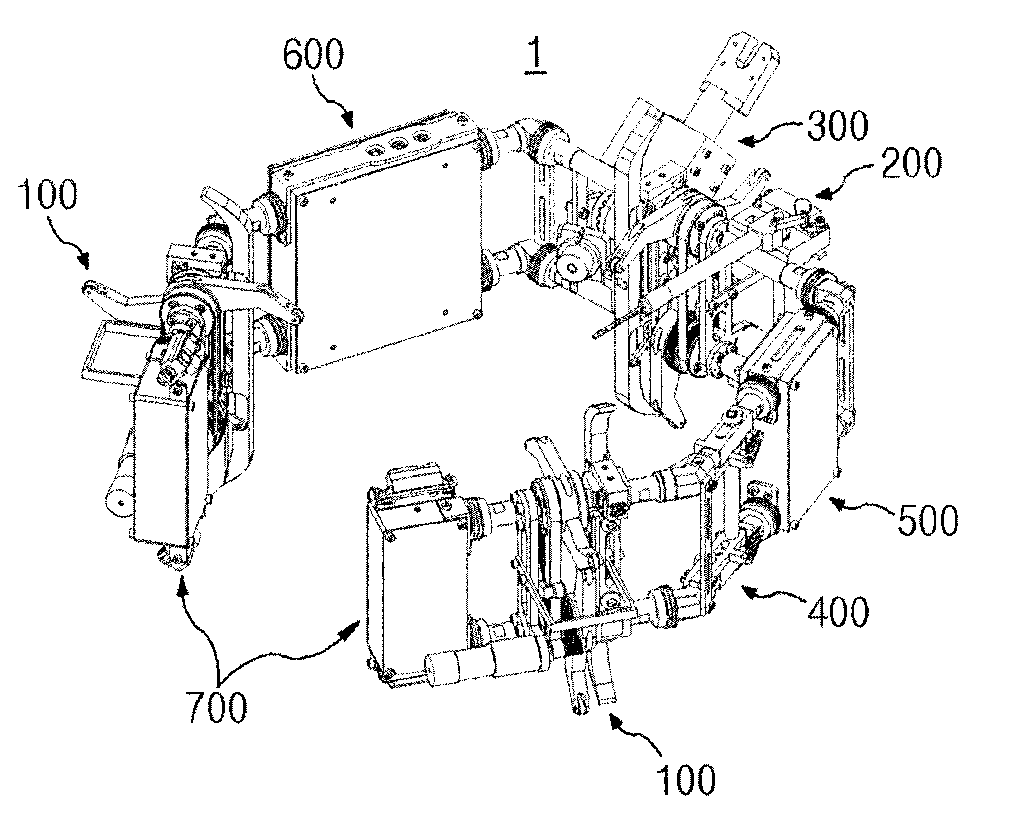 Robot mechanism for inspection of live-line suspension insulator string