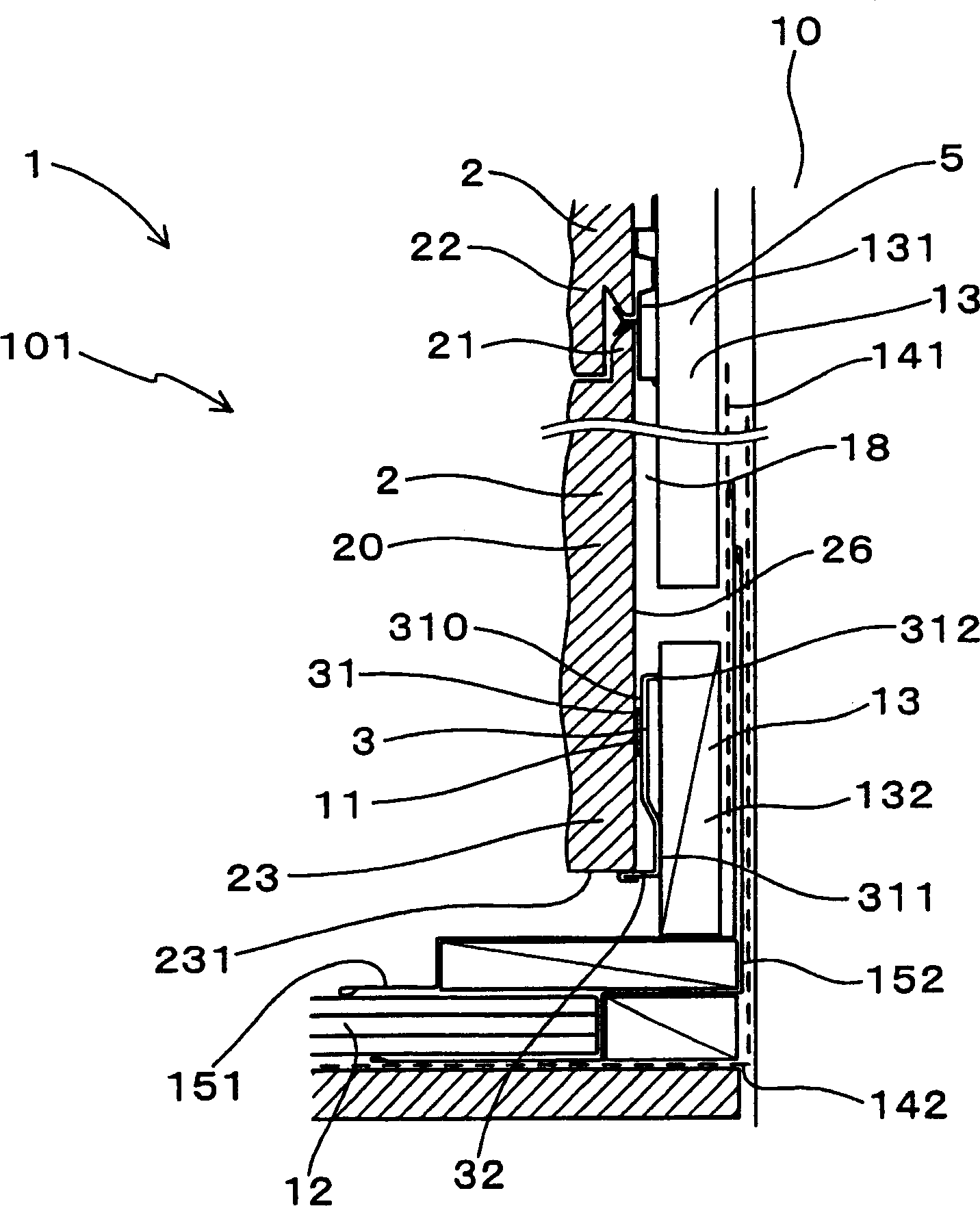 Siding boards attachment structure