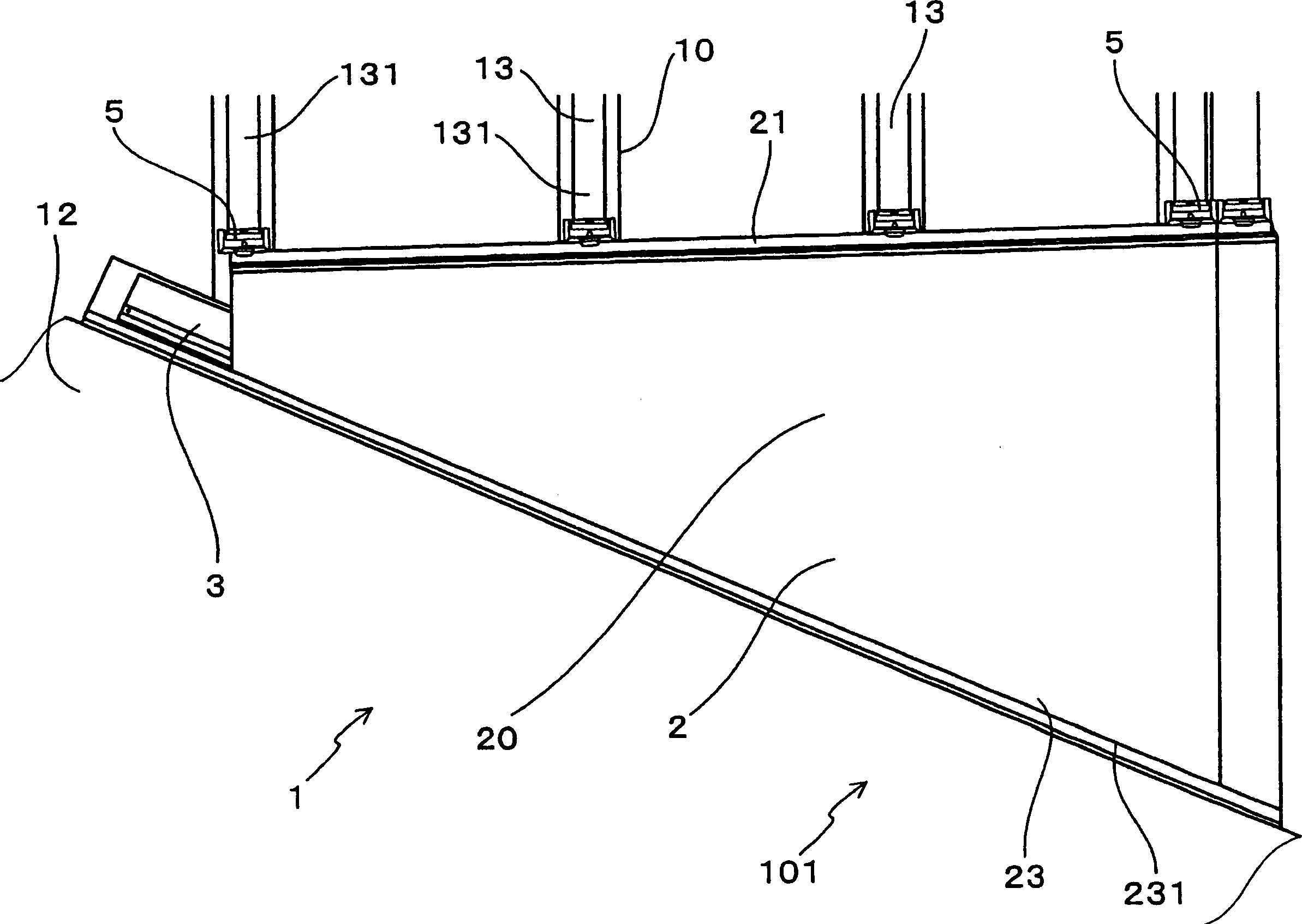 Siding boards attachment structure