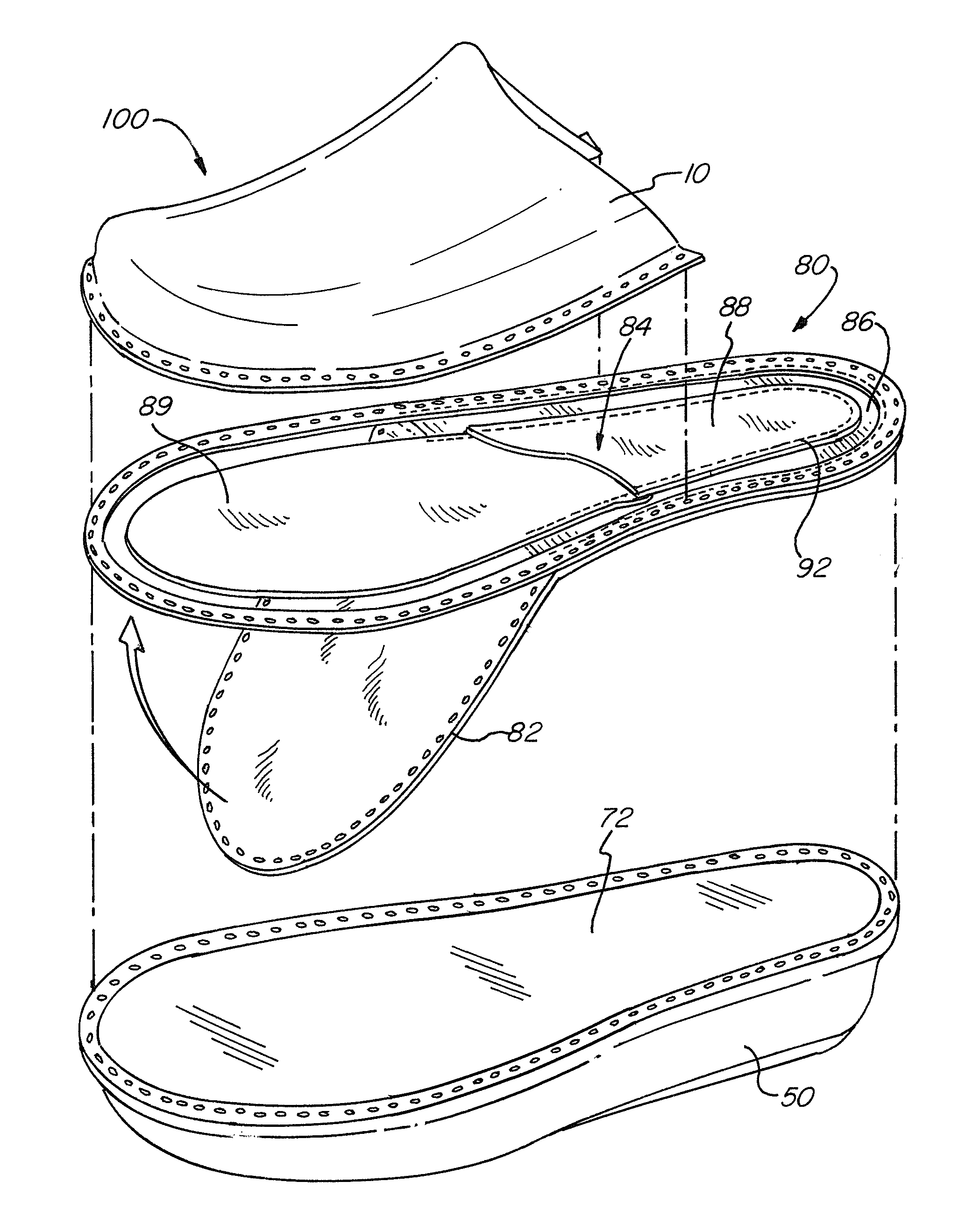 Footwear with elastic footbed cover and soft foam footbed