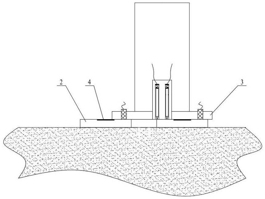 Crane supporting leg device capable of detecting foundation state