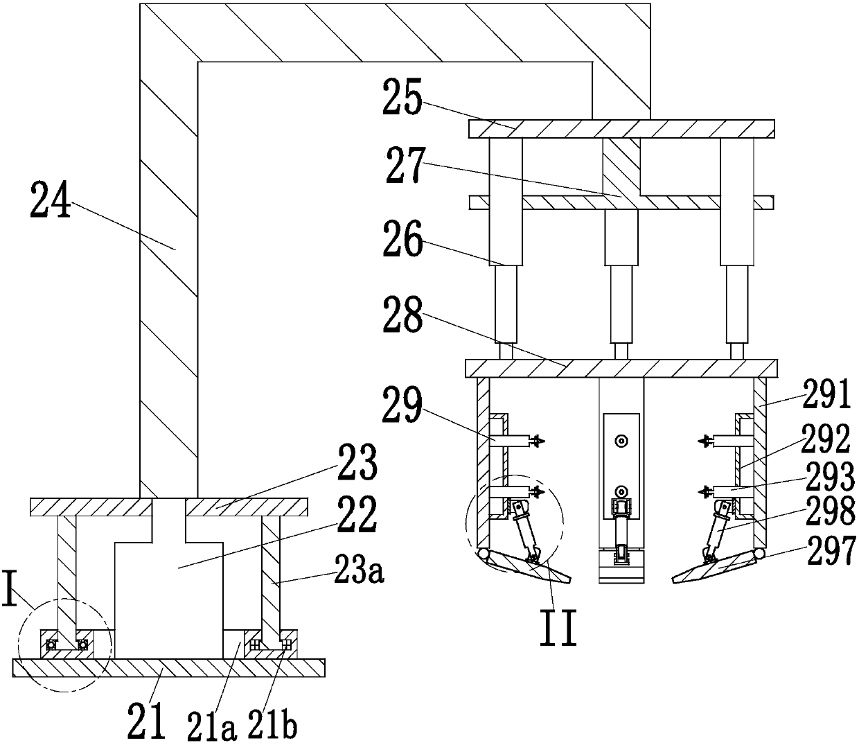 A special retaining wall construction equipment for concrete road