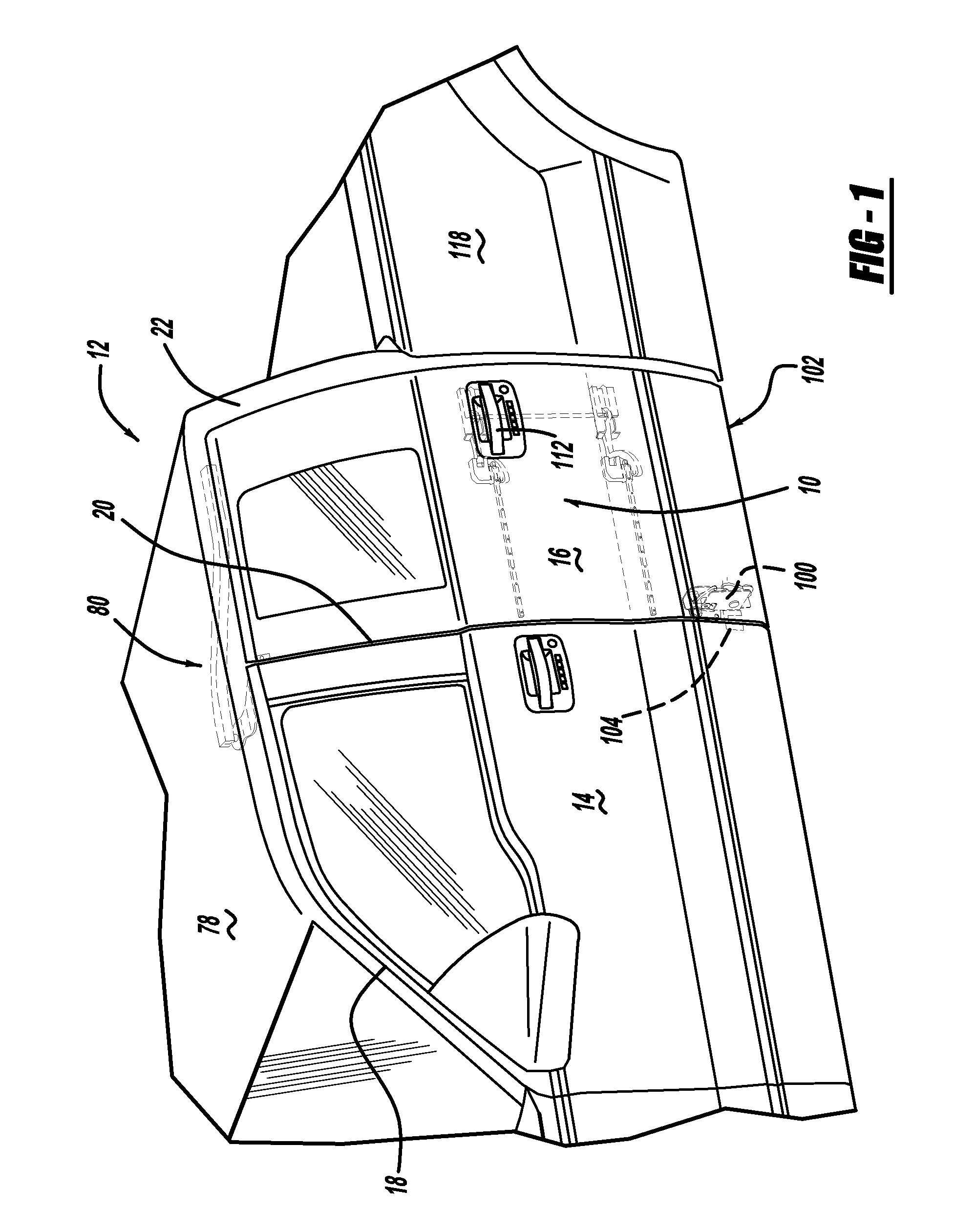 Vehicle dual hinge rear door articulating and sliding system