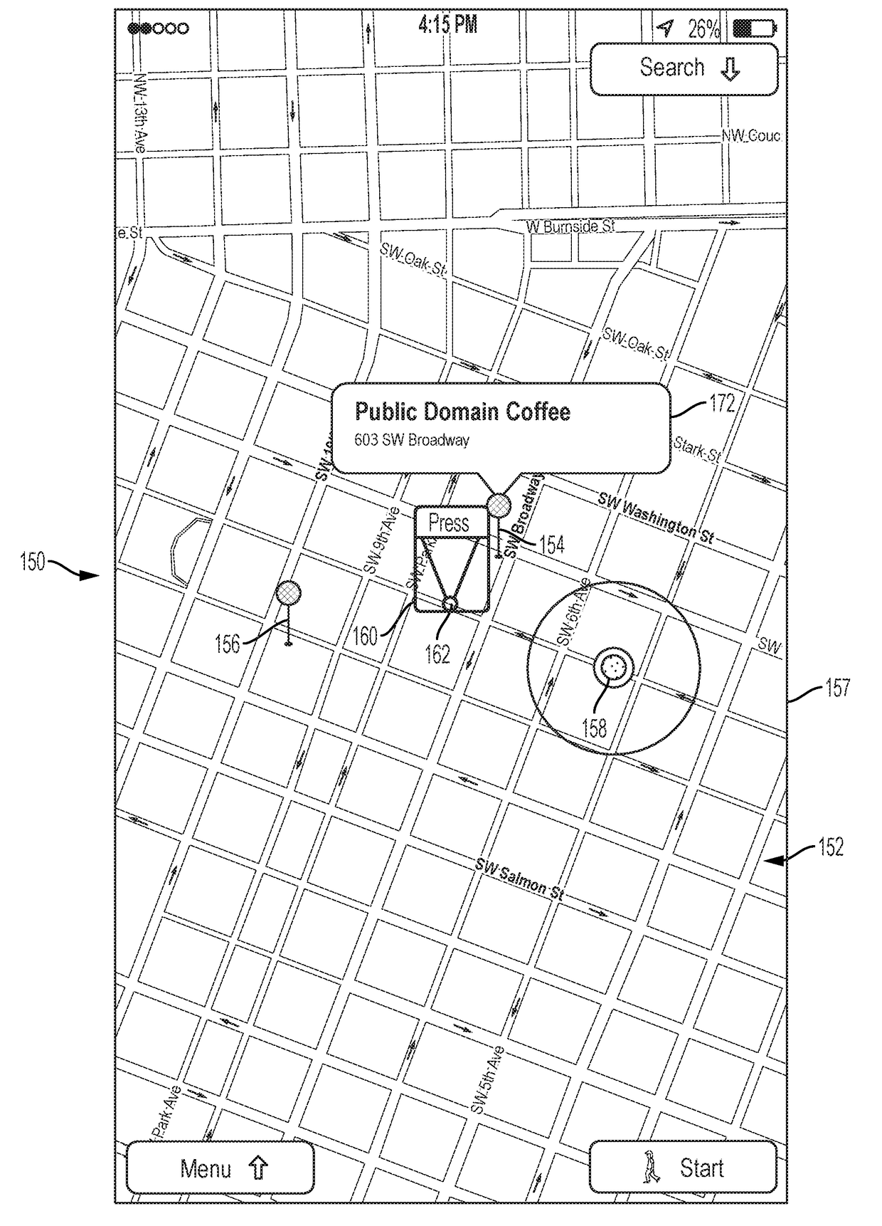 Dynamic user interface for map applications