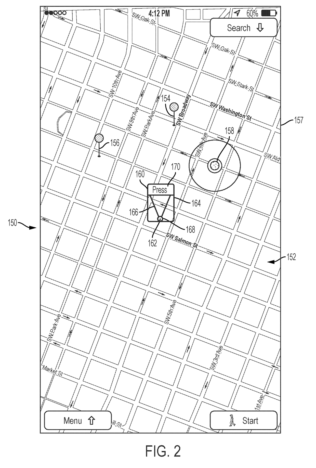 Dynamic user interface for map applications