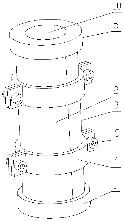 Rapid pressure-bearing forming device and method for physical similar material test piece