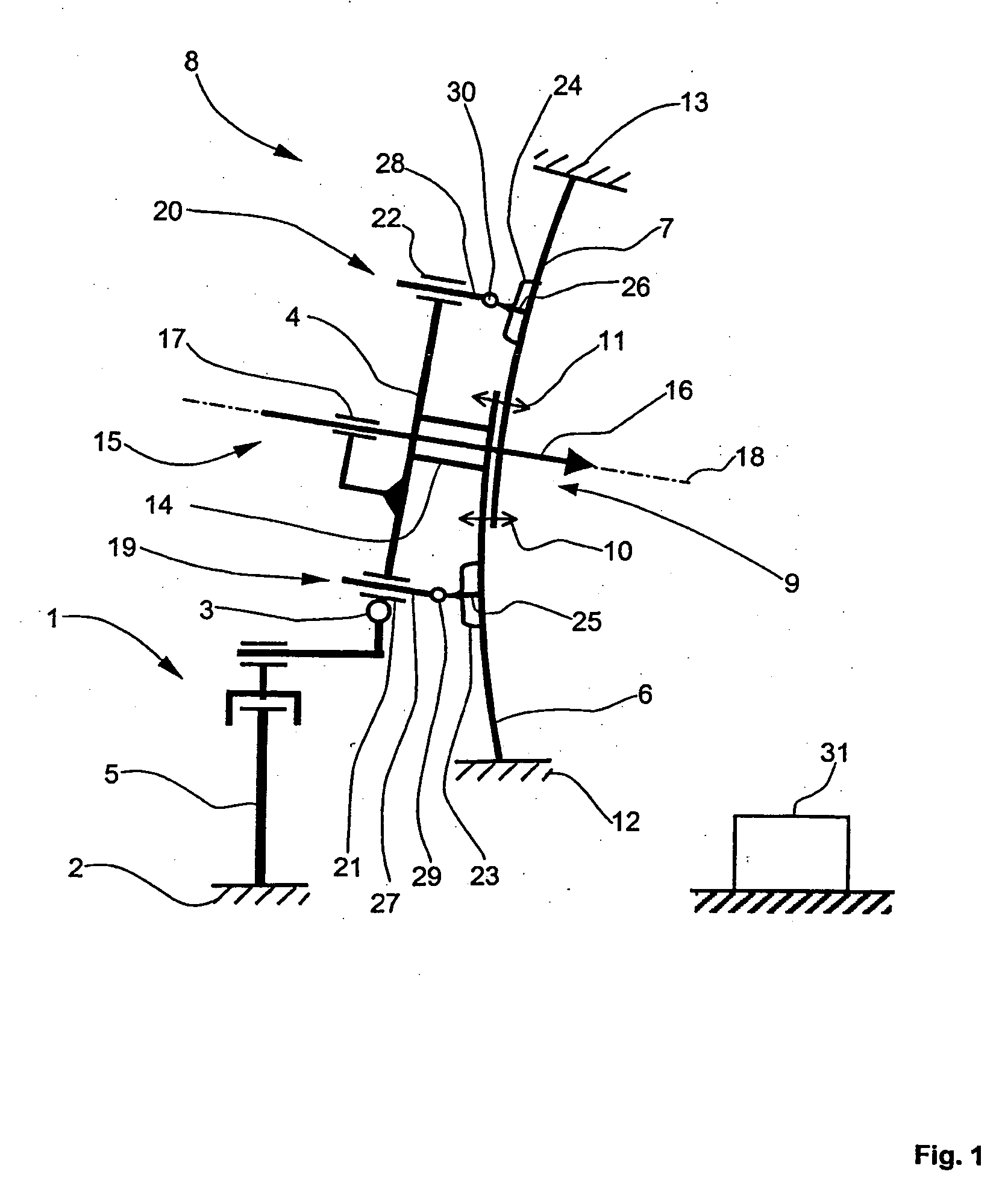 Device for processing components for means of transport, in particular for processing sections for aircraft