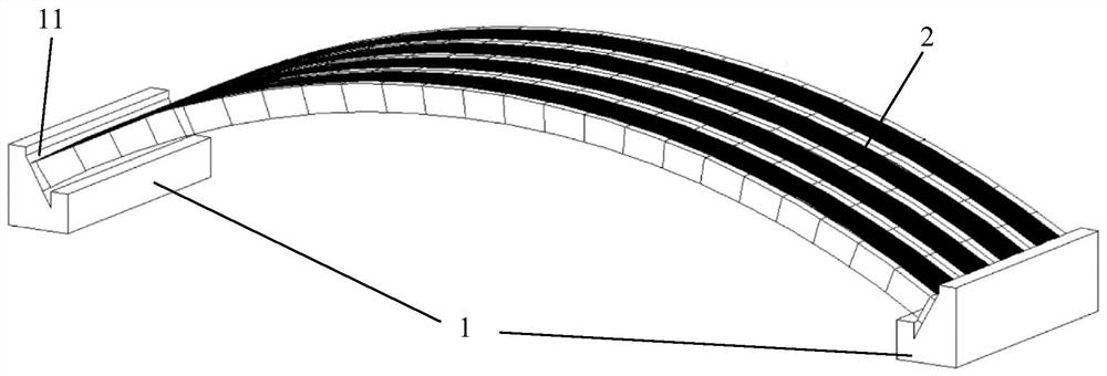 Adhesion hinged type segmented prefabricated assembled arch bridge and intelligent construction control method