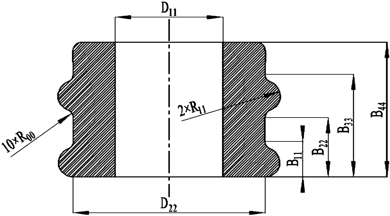 Design method of special-shaped blank for superalloy f-section ring