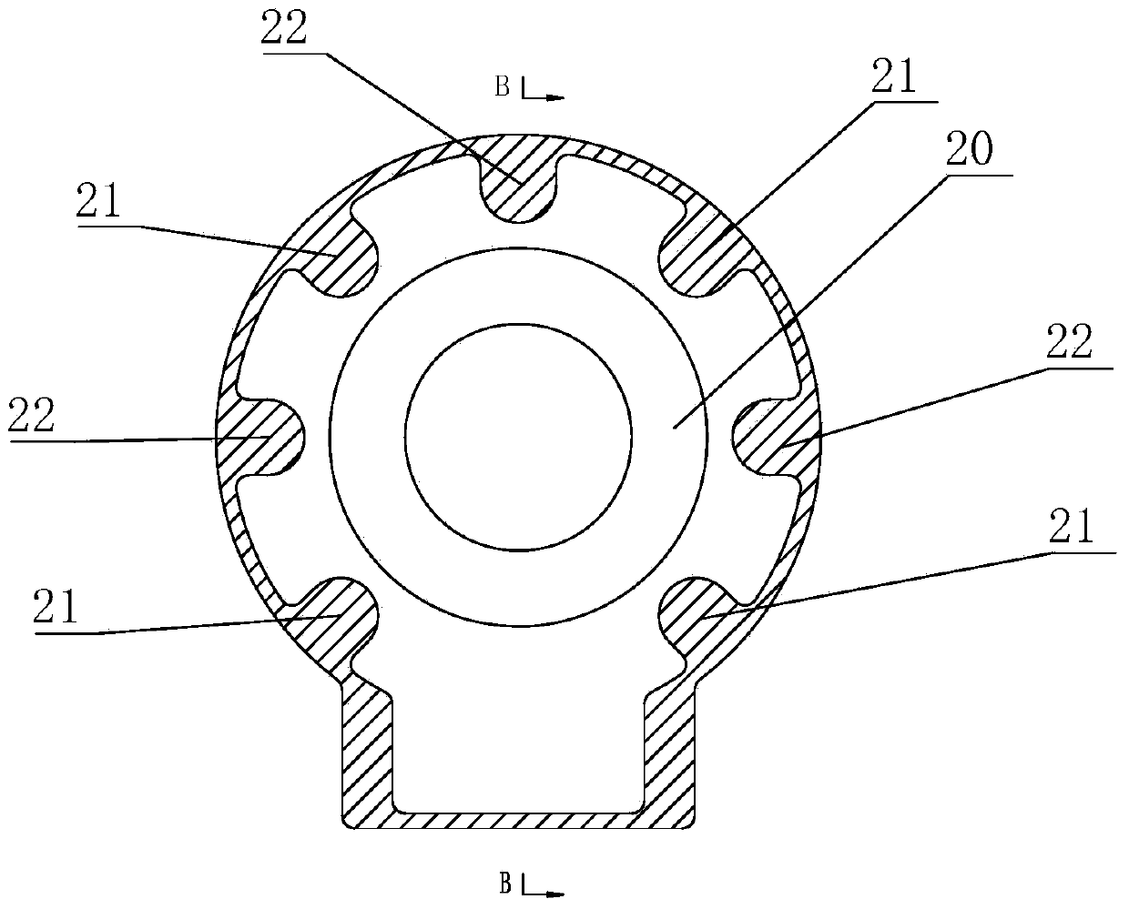 Outer bearing cover structure