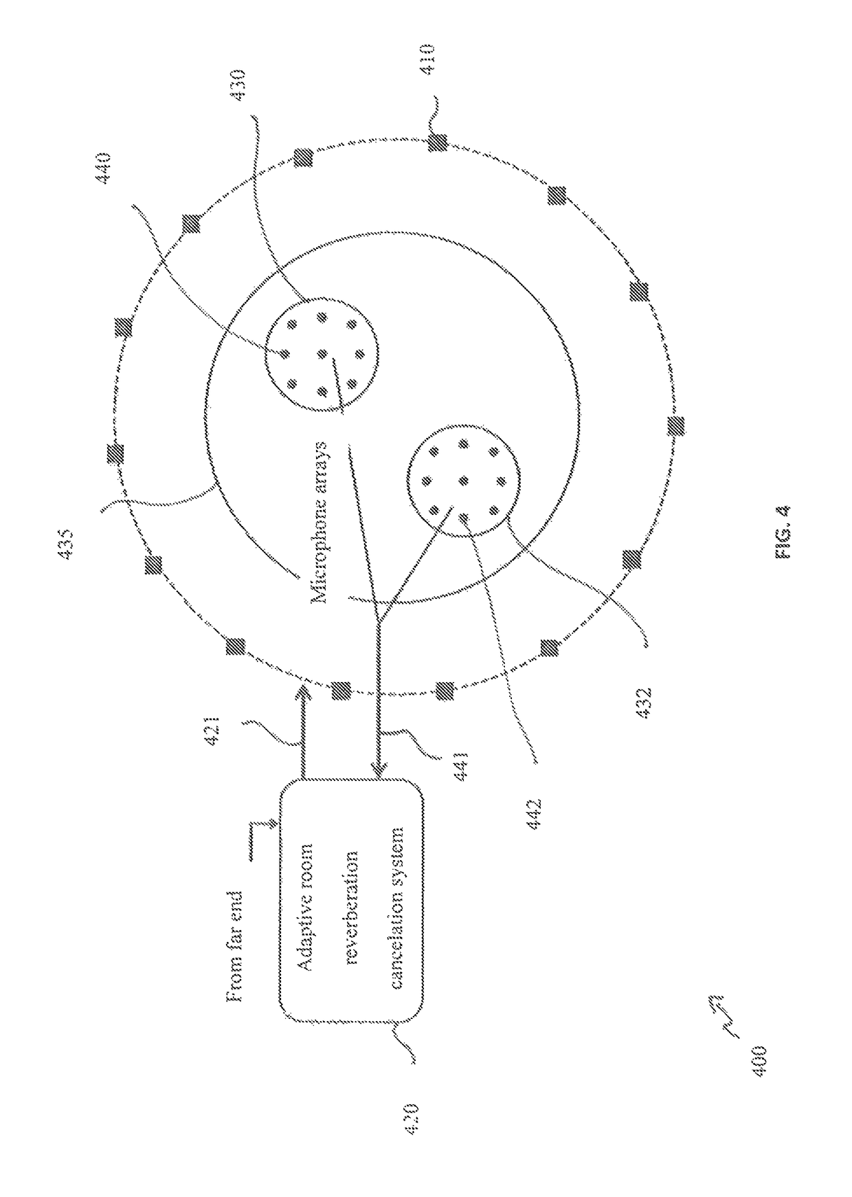 Adaptive reverberation cancellation system