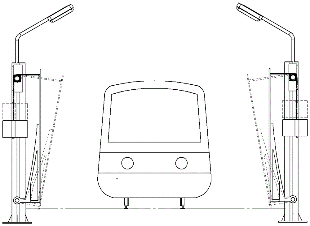 Railway street lamp for generating electricity by using tension spring and suction force and using method thereof