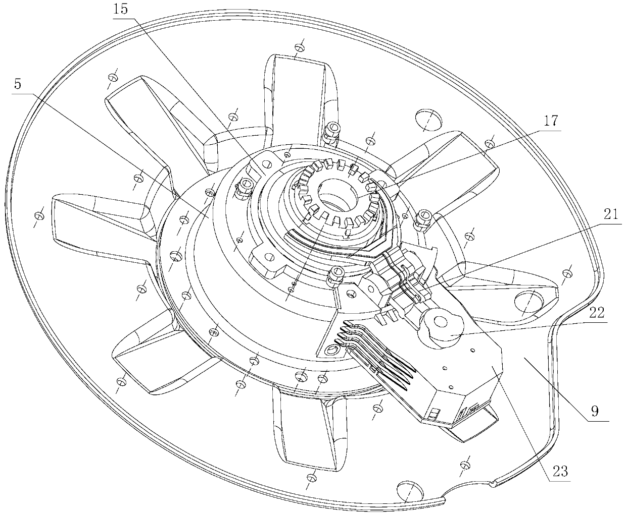 A deceleration clutch bearing installation structure