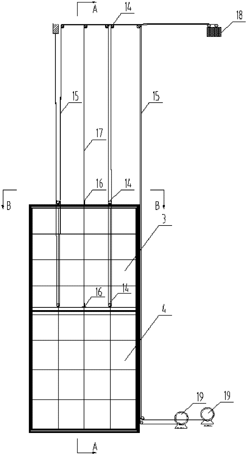 Two-sectional electric vertical lifting type airtight electromagnetic shielding door