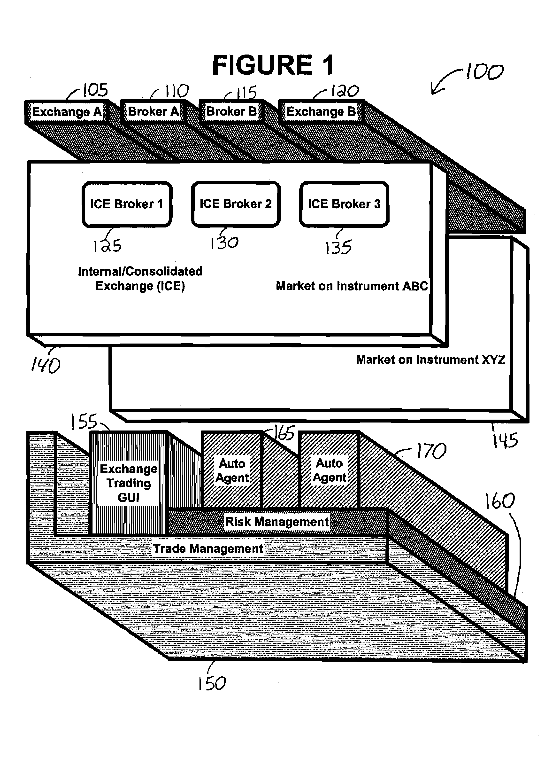 Trading system with internal order matching