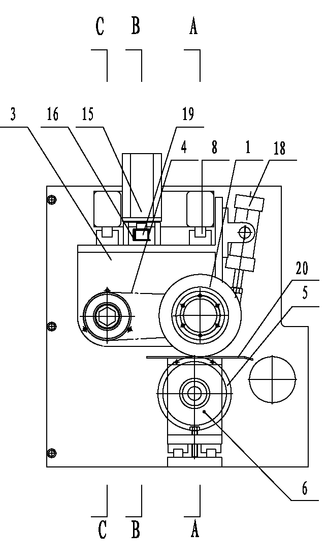 Paper cutting device of paper cutter